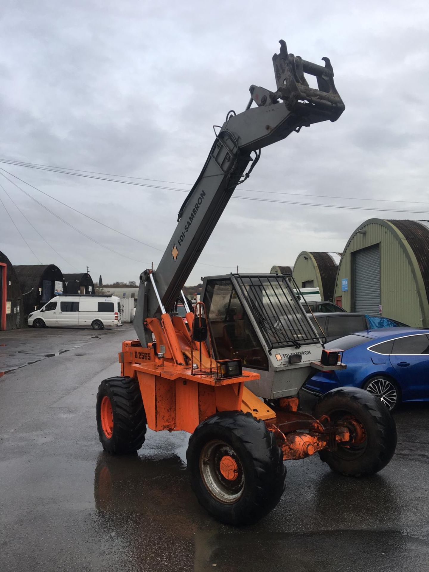 1989/F REG FDI-SAMBRON ORANGE TELEHANDLER DIESEL, GROSS MASS 8520 KG, RUNS, WORKS & LIFTS *NO VAT*