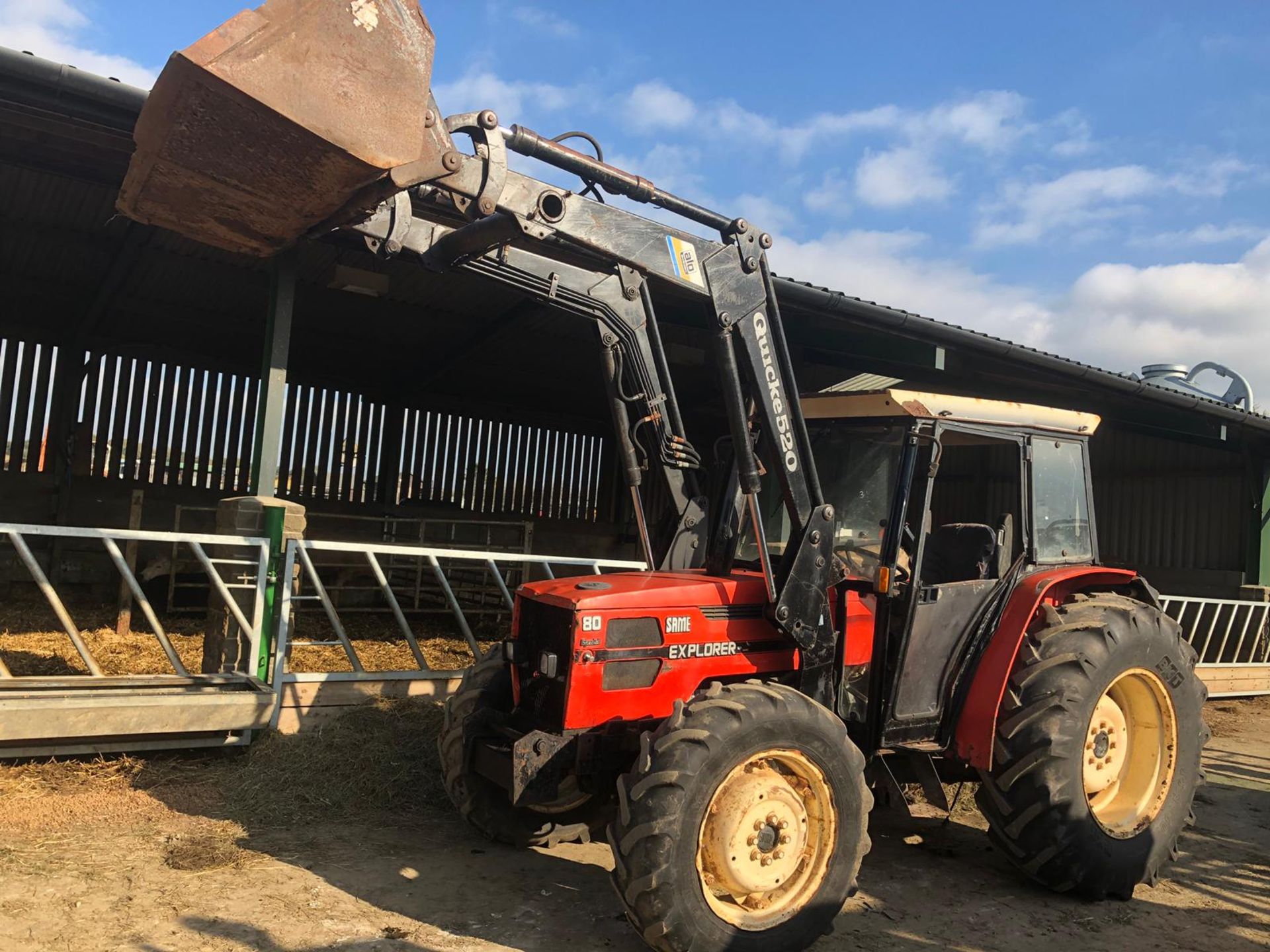 1986-1990 SAME EXPLORER 80 SPECIAL 4WD DIESEL TRACTOR WITH QUICKE 520 FRONT LOADING SHOVEL *PLUS VAT - Image 6 of 20