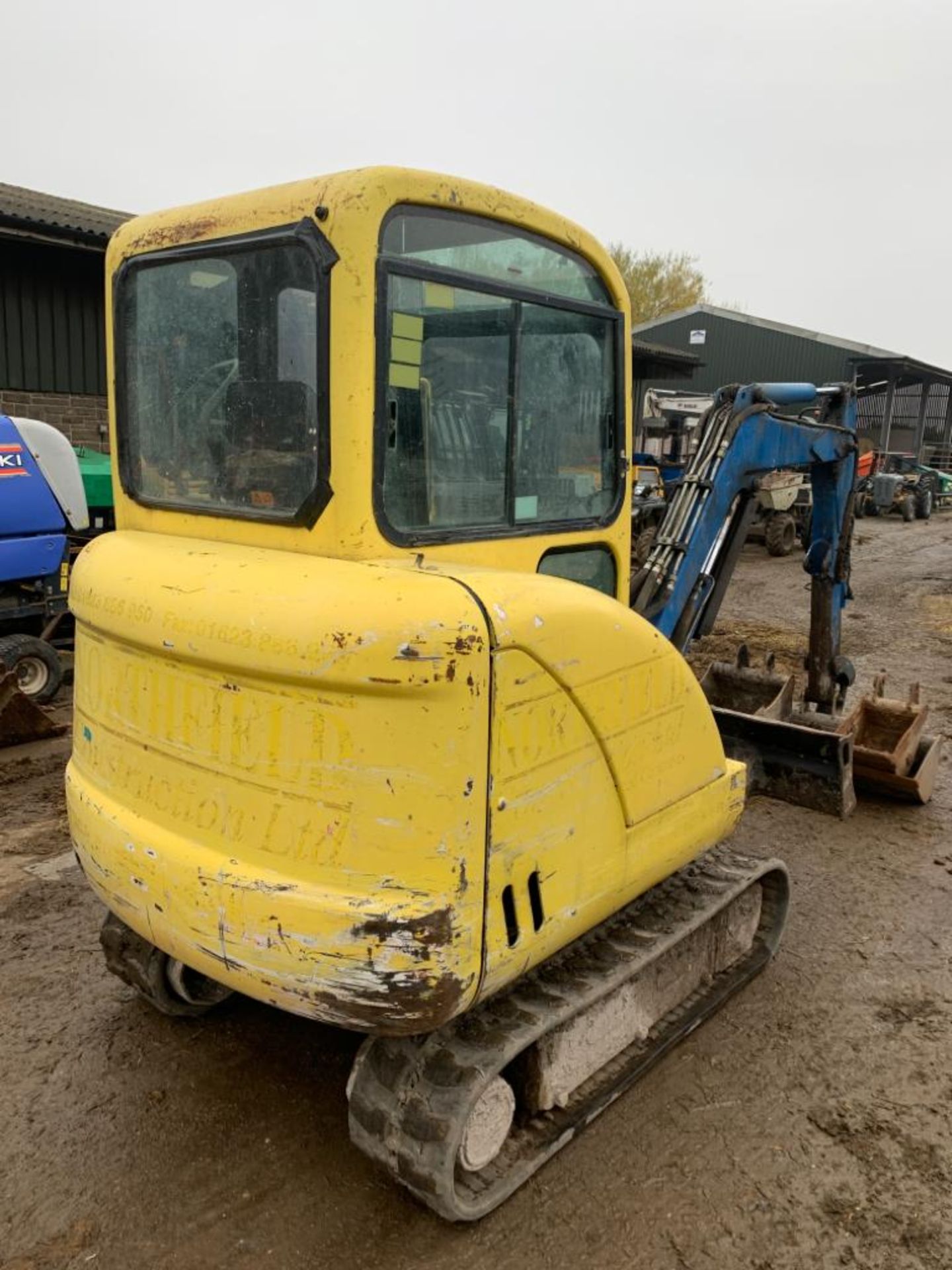 BOBCAT 328 YELLOW / BLUE TRACKED CRAWLER EXCAVATOR, C/W 3 X BUCKETS, RUNS, WORKS AND DIGS *PLUS VAT* - Image 3 of 6