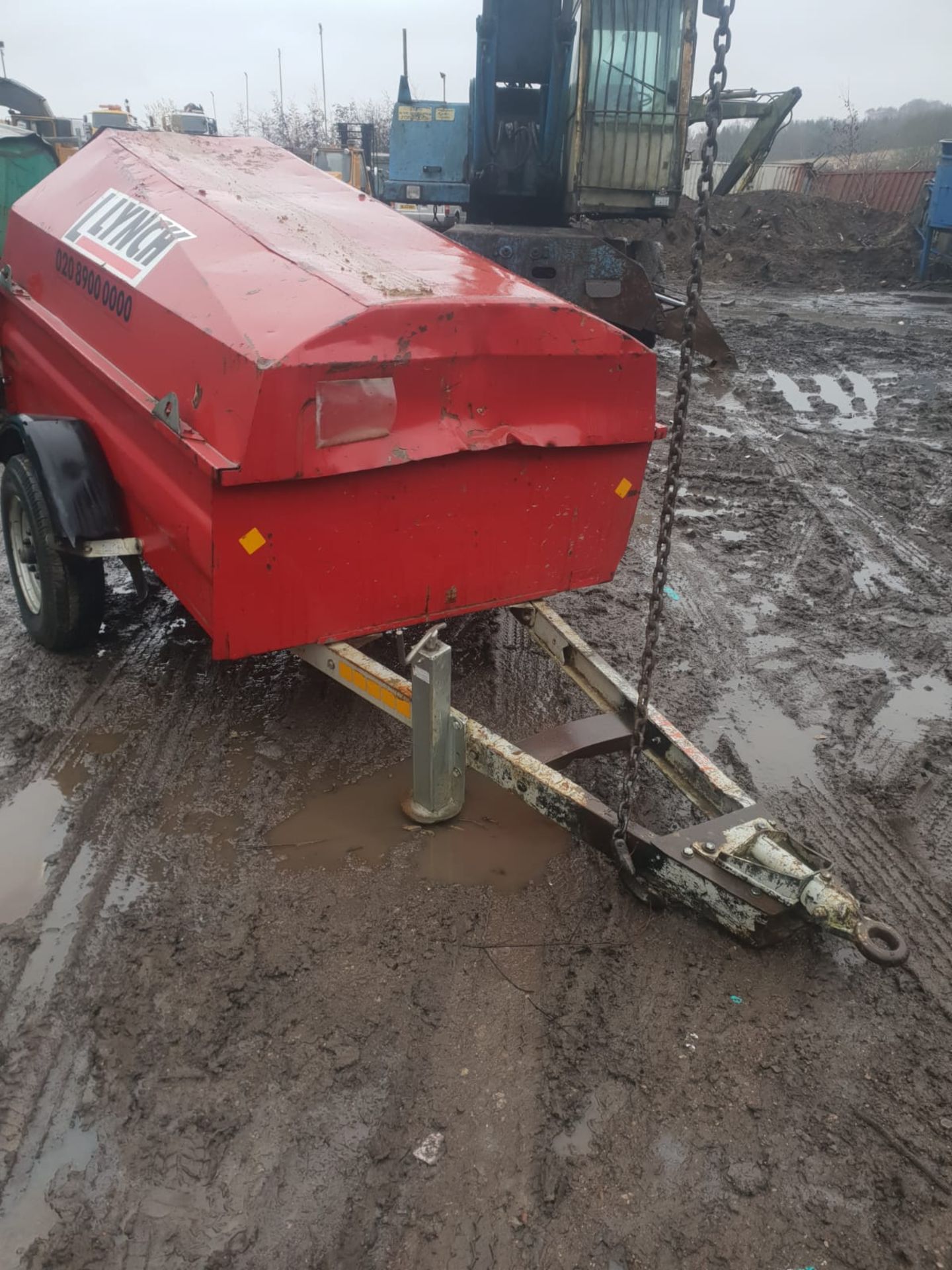 1000L BUNDED DIESEL BOWSER WORKING MANUAL PUMP, GOOD TYRES *NO VAT* - Image 3 of 4