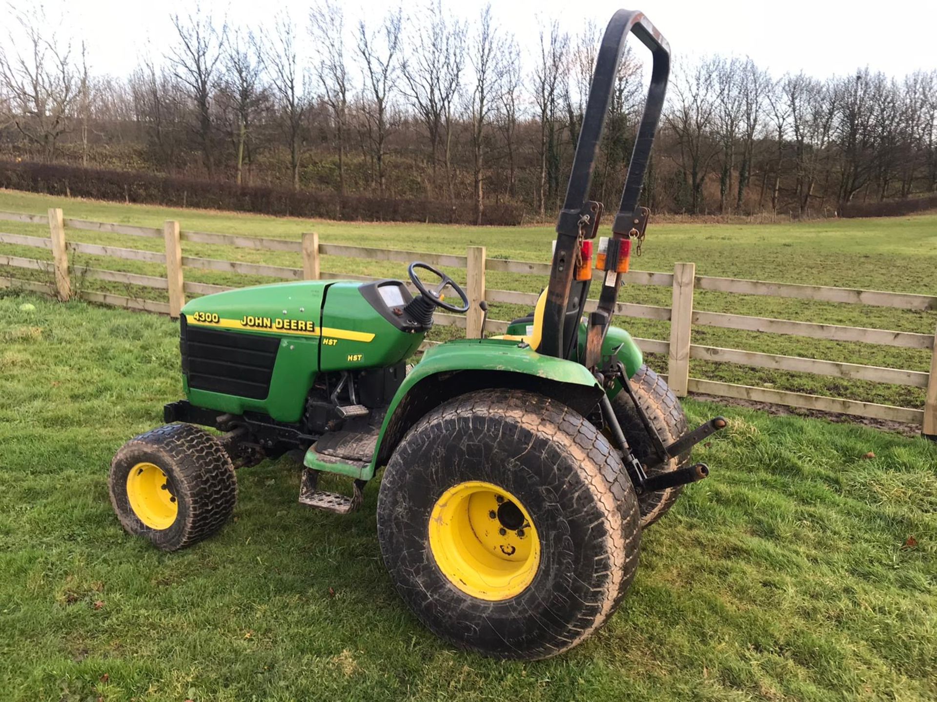 JOHN DEERE 4300 HST COMPACT TRACTOR 4WD, EX-COUNCIL, FIRST REG IN 2002 TO SOUTHERN DISTRICT COUNCIL