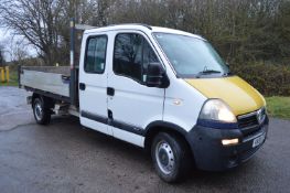 2009/59 REG VAUXHALL MOVANO 3500 CDTI LWB DOUBLE CAB TIPPER, SHOWING 2 FORMER KEEPERS *NO VAT*