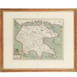 Mercator, map of Morea, Greece, 1630