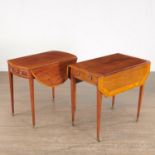 Complimentary pair George III Pembroke tables