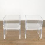 Pair high quality Designer lucite chairs