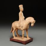 Ancient Chinese straw glazed equestrian