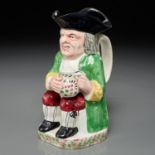 English pearlware Toby jug c. 1800s