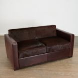 Poltrona Frau "Linea A" settee in pony skin