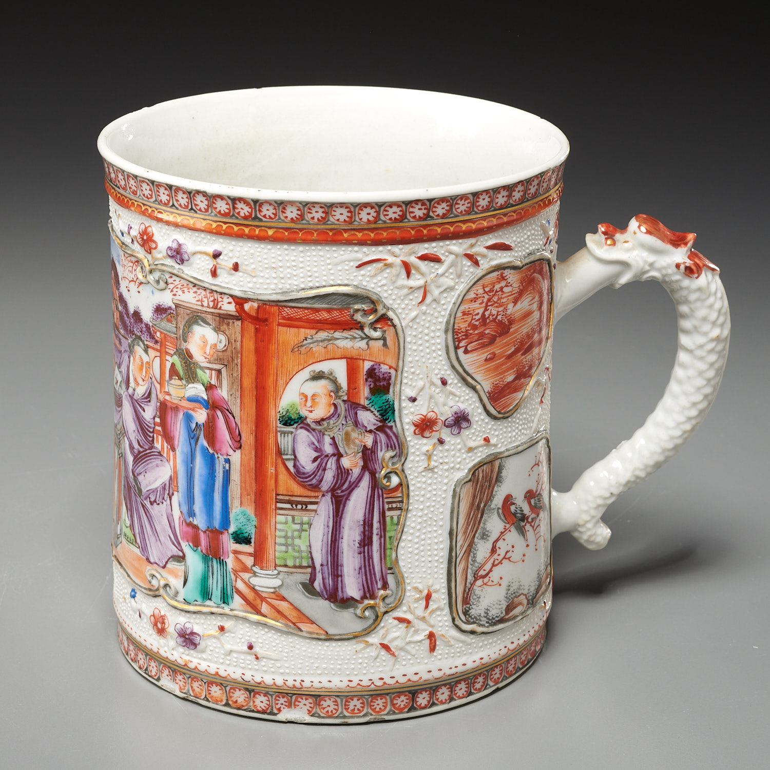 Group (4) Chinese Export famille rose mugs - Image 3 of 9