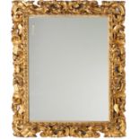 Large Italian Rococo giltwood mirror