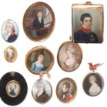 Nice collection European portrait miniatures