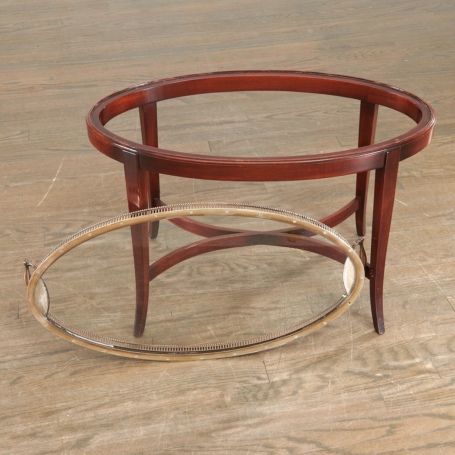 Rand & Crane sterling and mahogany butler's table - Image 6 of 10