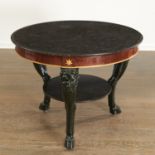 French Empire marble top center table