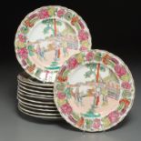 (12) Masons Patent Ironstone China dinner plates