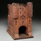 Antique architectural box in the form of a castle