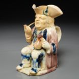 English Whieldon Pottery pearlware Toby jug c.1760