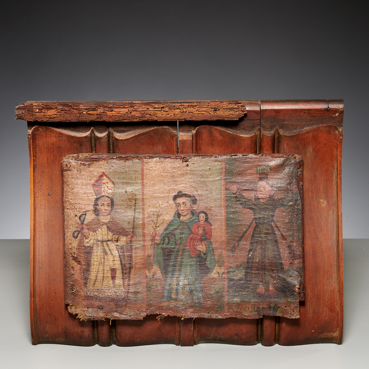 Spanish Colonial School, Triptych Retablo