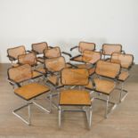 Marcel Breuer, (12) Cesca chairs for Knoll