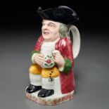 English Davenport pearlware Toby jug c. 1800s