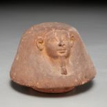 Egyptian terracotta canopic jar lid