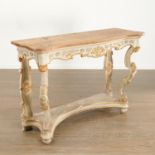 Scandinavian Rococo painted pine console