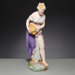 Large Chelsea biscuit porcelain figure