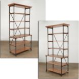 Pair Au Petit Parisienne bookcase etageres