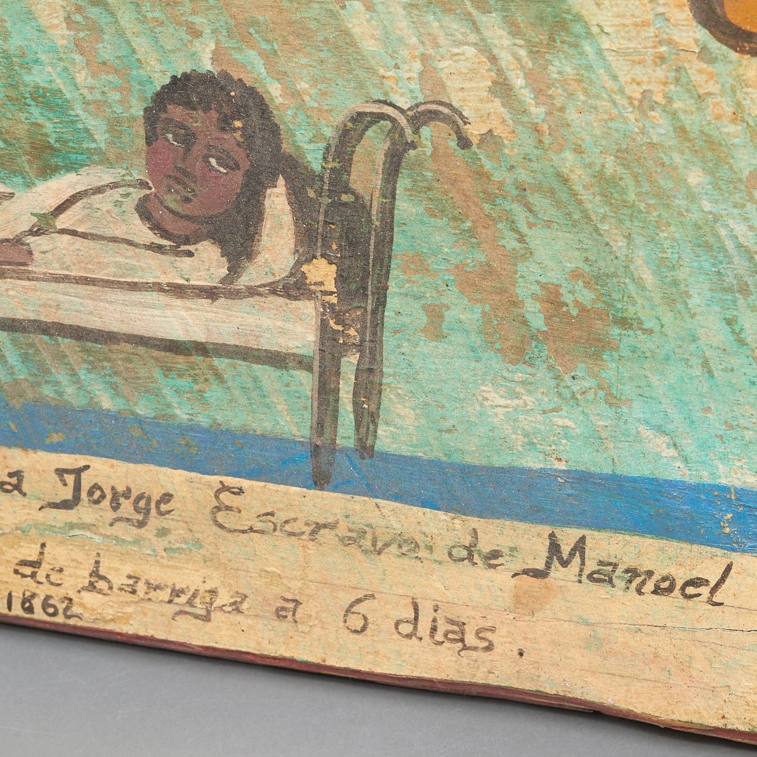 Spanish Colonial school, ex-voto - Image 3 of 6