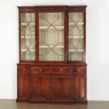 Fine Regency Mahogany breakfront bookcase