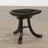 Lacquered mahogany Thebes stool