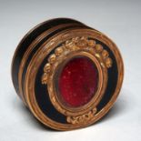 French gold-mounted box with enamel miniature