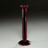 Venini red glass bud vase