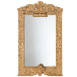 Large Baroque style carved giltwood pier mirror