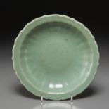 Chinese Longquan celadon porcelain dish