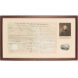 John Quincy Adams Presidential land grant 1827