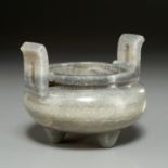 Chinese archaistic jade tripod censer