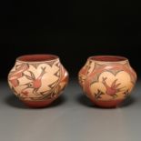 (2) Sofia Medina polychrome bird Olla vessels