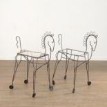 Pair Frederick Weinberg "Pony" cart/tables