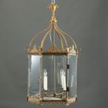 Outstanding Regency gilt bronze hall lantern