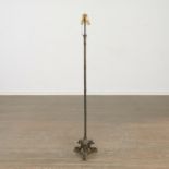 Oscar Bach patinated bronze floor lamp