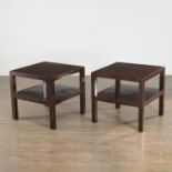 Peter Marino custom two-tier parsons side tables