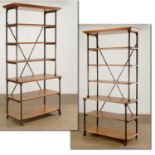 Pair Au Petit Parisienne bookcase etageres