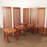 Set (6) Frank Lloyd Wright "Robie" dining chairs