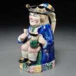 English pearlware Toby jug in Pratt colors