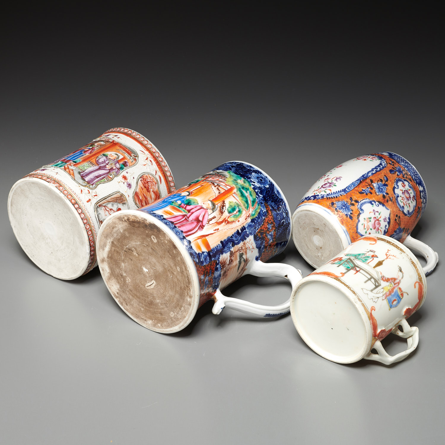 Group (4) Chinese Export famille rose mugs - Image 8 of 9