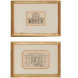 Fine pair Palladian architectural paintings