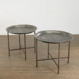 Nice associated pair Industrial tray tables