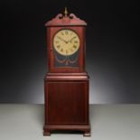 Massachusetts Federal style mahogany shelf clock