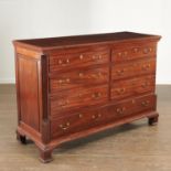 Antique Chippendale carved mahogany mule chest