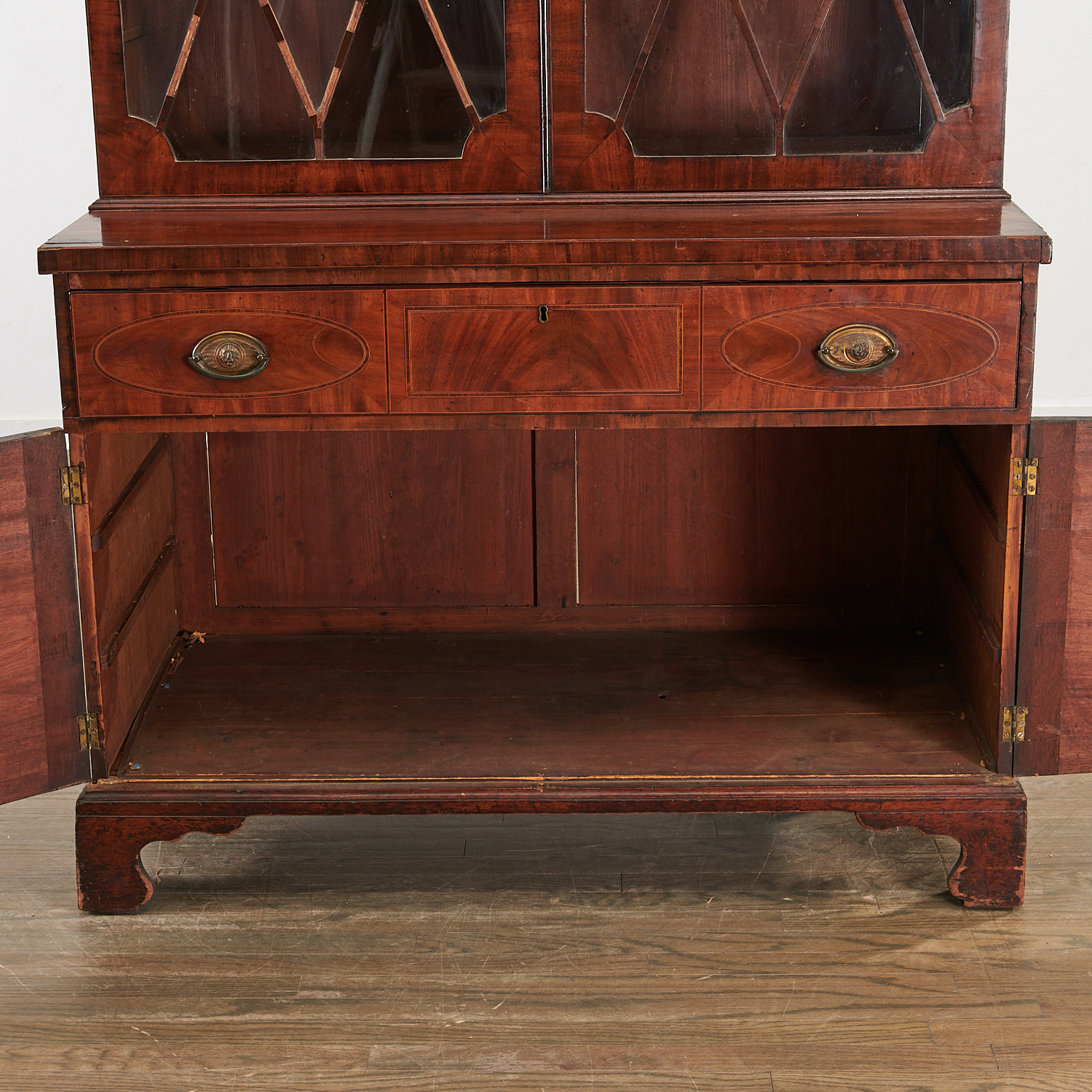 Unusual George III secretary bookcase - Image 6 of 10